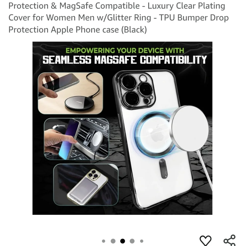 Black iPhone 15 Pro Case with Camera Protector